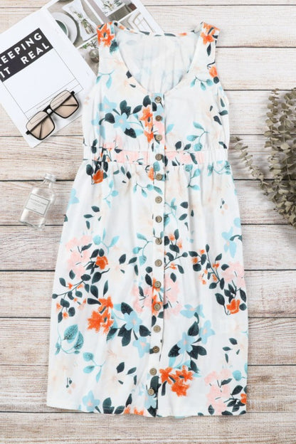 Sleeveless Floral Dress Size XL