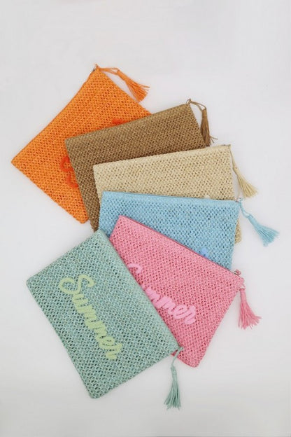 Summer Straw Clutch