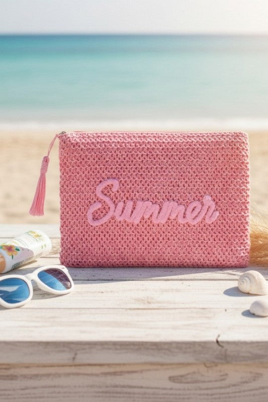 Summer Straw Clutch