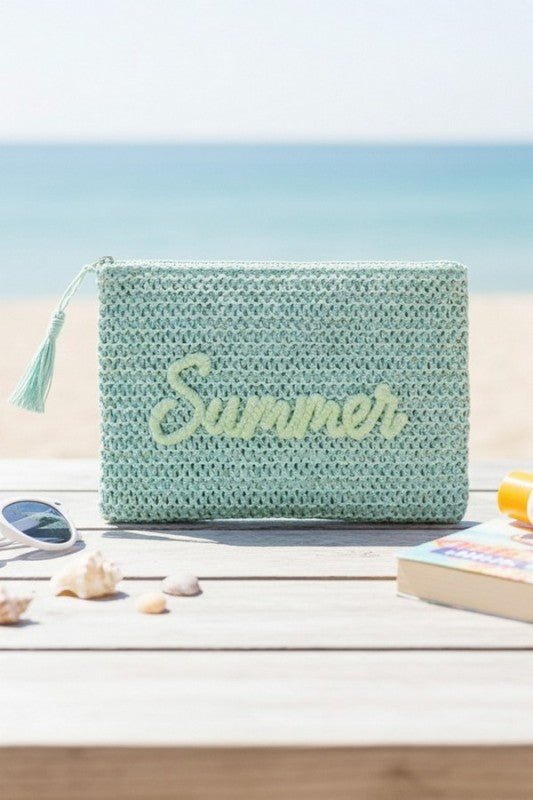 Summer Straw Clutch