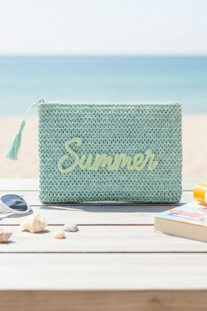 Summer Straw Clutch