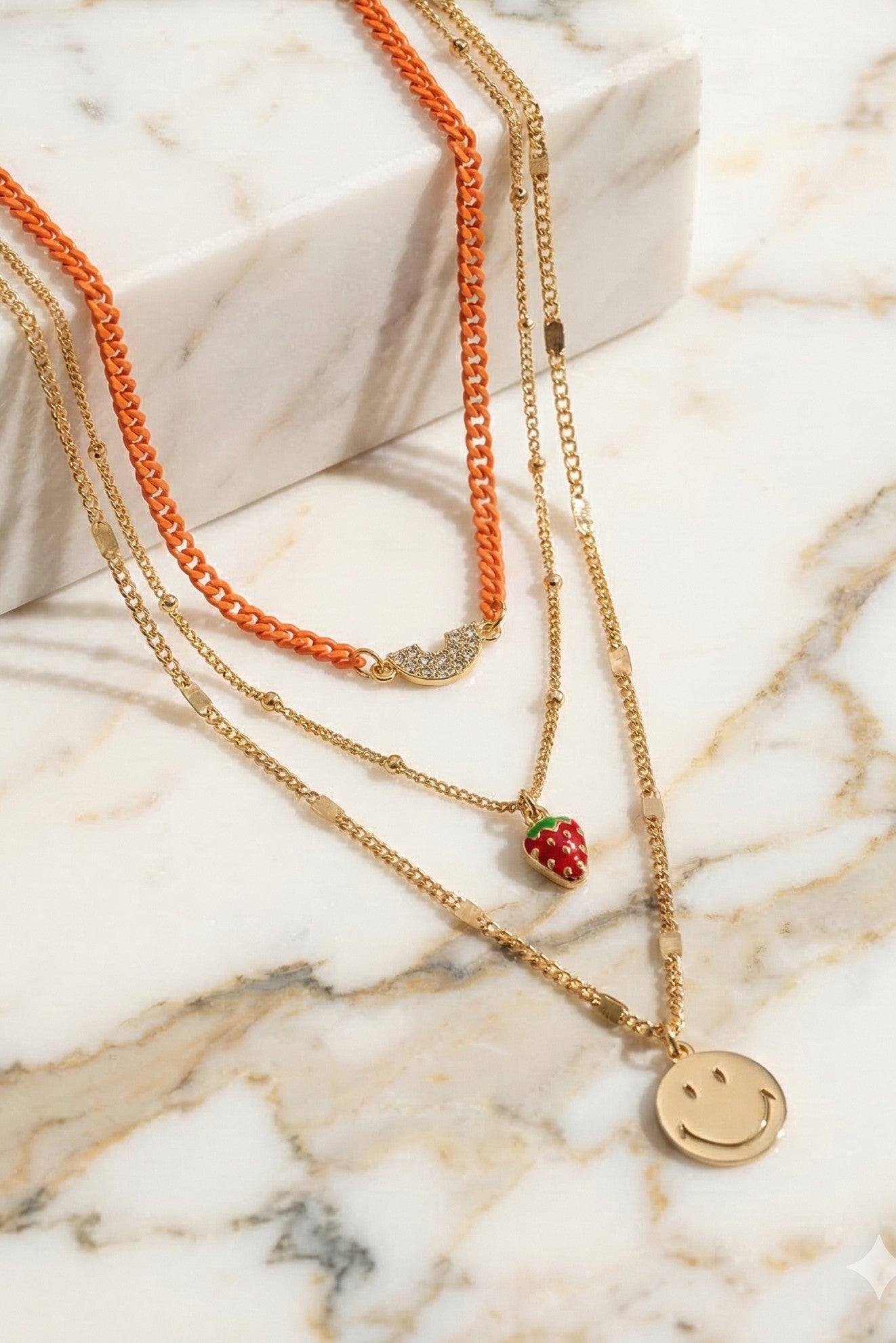 Strawberry Layered Necklace