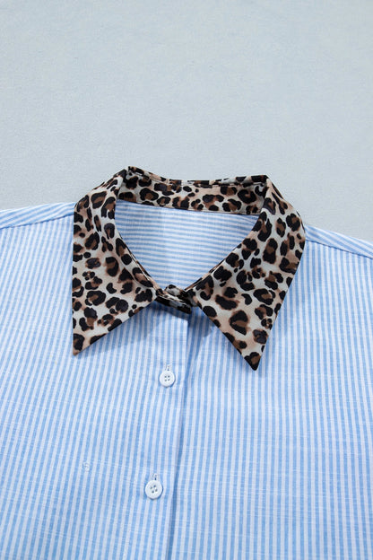 Leopard Detail Woven Shirt