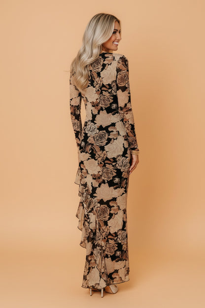 Fall Floral Maxi Dress