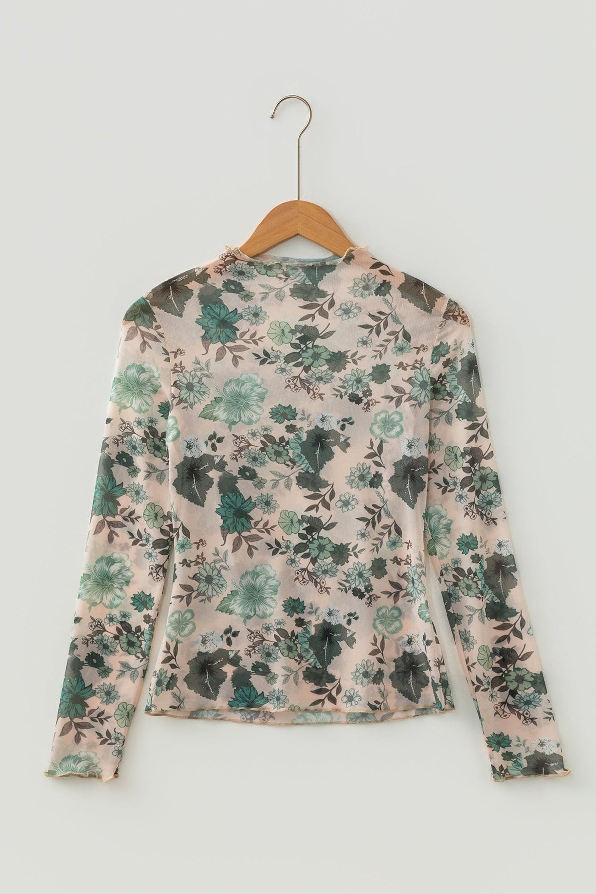 Fall Floral Mesh Top