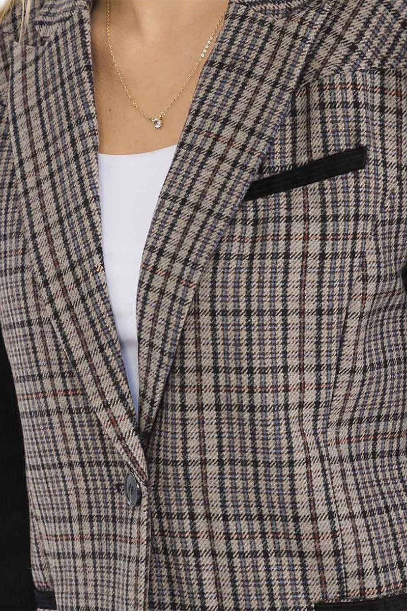 Plaid + Corduroy Blazer