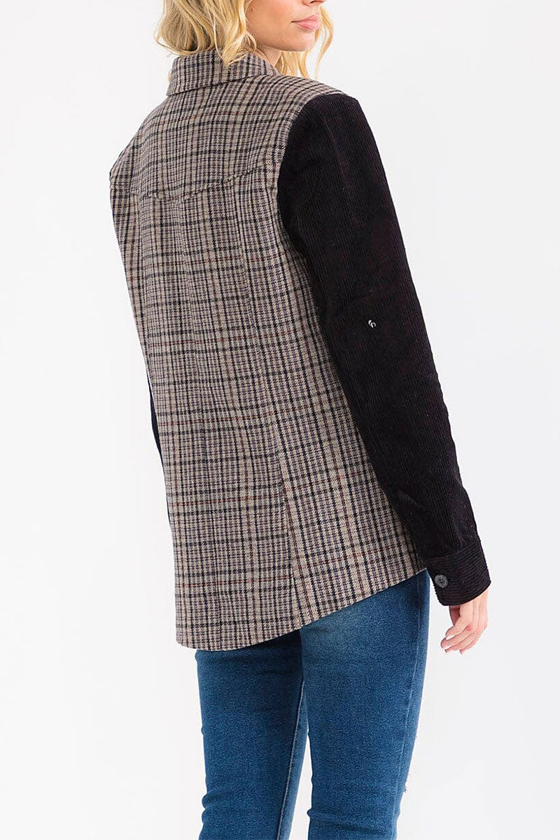 Plaid + Corduroy Blazer