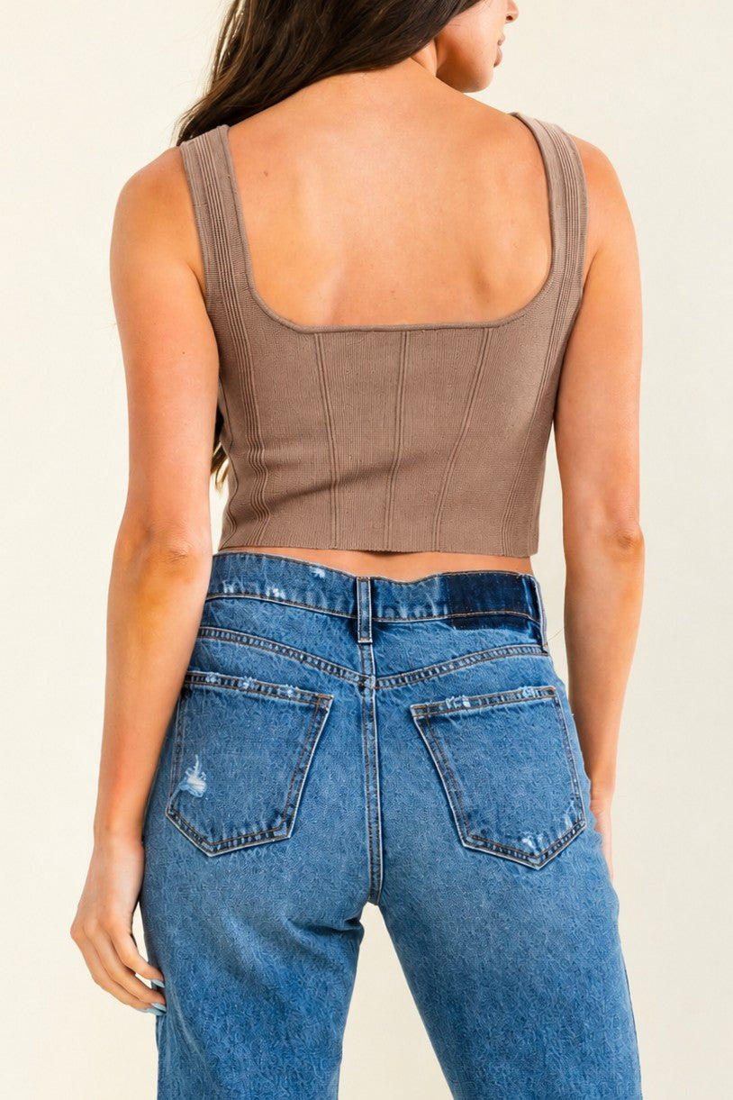 Cropped Sweater Tank