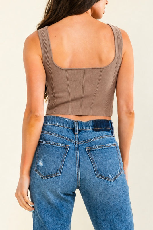 Cropped Sweater Tank