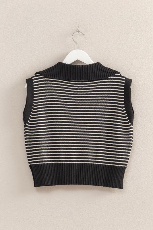 Cropped Striped Sweater