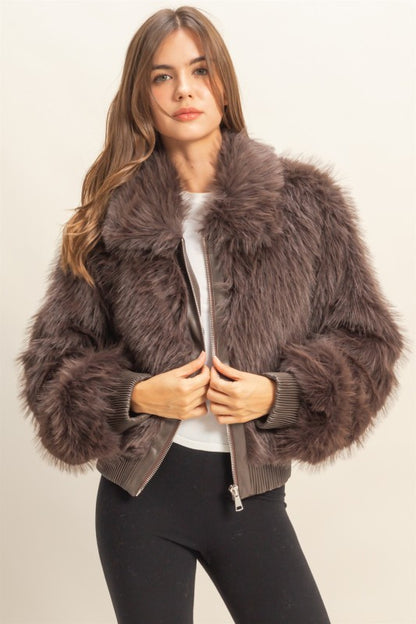 Plush Faux Fur Jacket