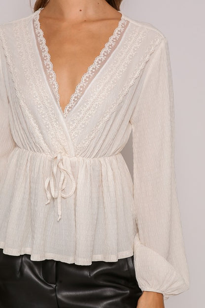 Lace Babydoll Blouse