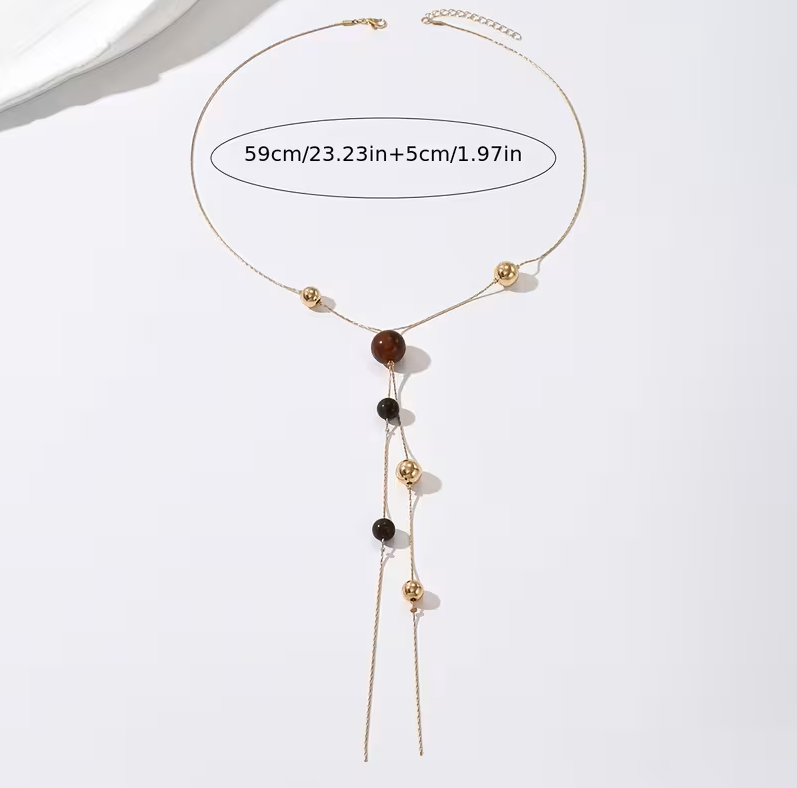 Beaded Lariat Necklace