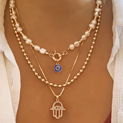 Evil Eye Layered Necklace