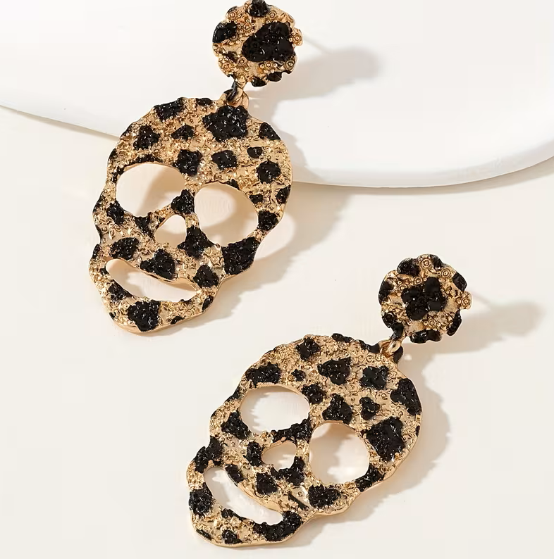 Skull Print Earrings