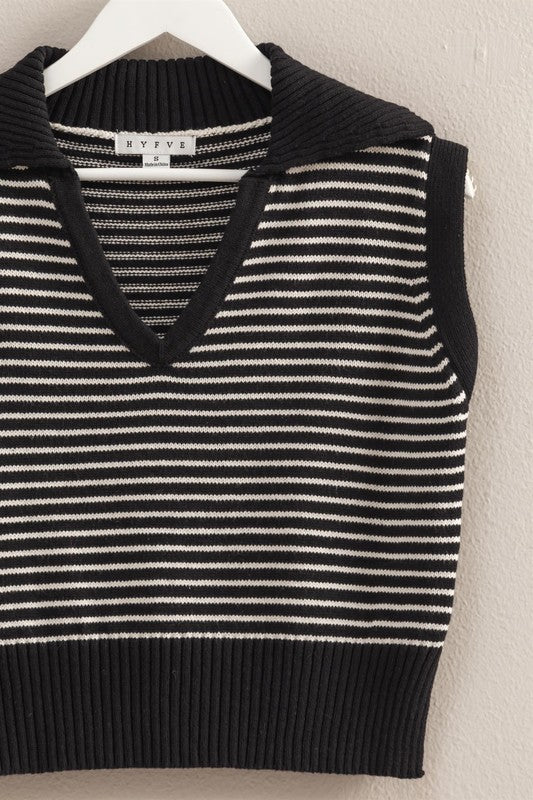 Cropped Striped Sweater