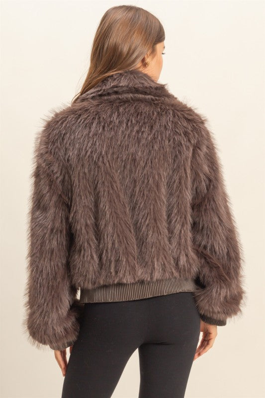 Plush Faux Fur Jacket