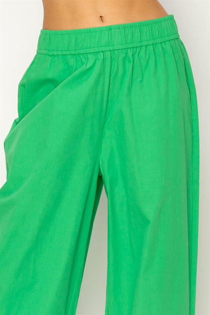 Poplin Wide Leg Pants