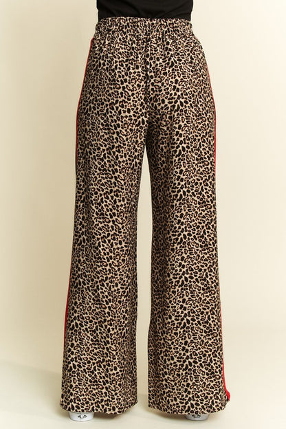 Contrast Leopard Pants