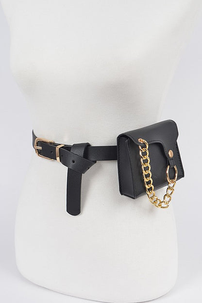 Faux Leather Belt Bag