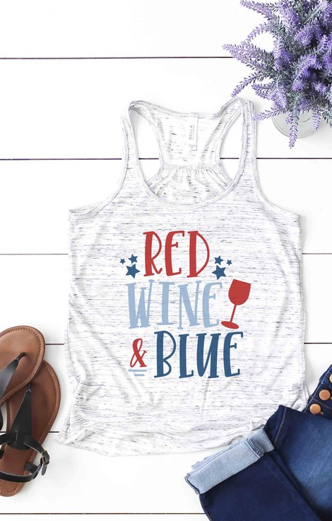 Red Wine & Blue Tank Top
